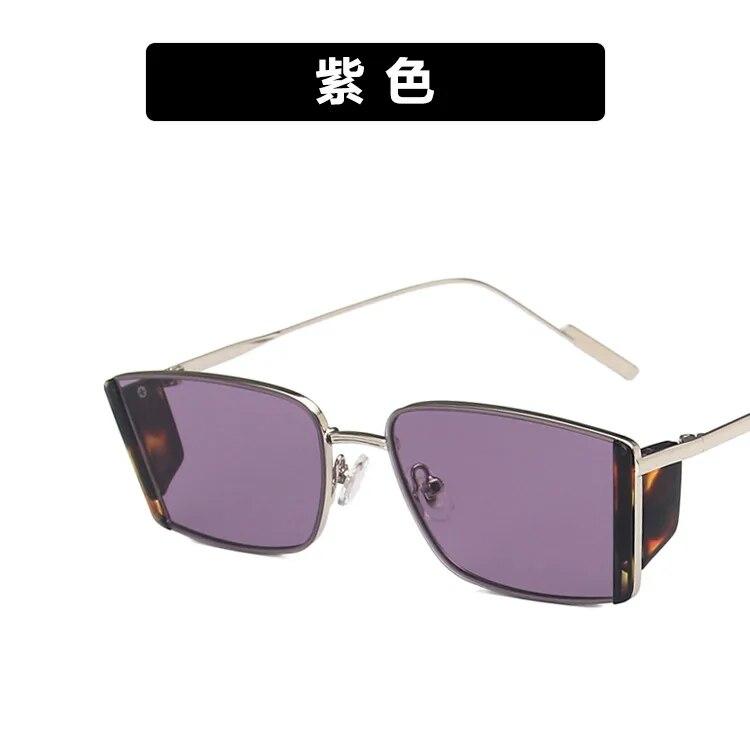 

Винтажные квадратные солнцезащитные очки в металлической оправе для женщин и мужчин, солнцезащитные очки унисекс с линзами, женские очки, мужские и женские