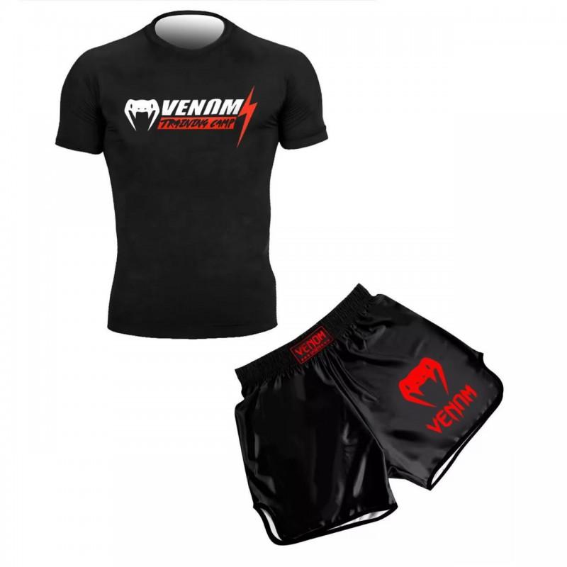 MMA Trainingsshorts Set Herren Damen - Schnelltrocknend Boxen Muay Thai Kampfsportbekleidung Fitnessstudio Fitness