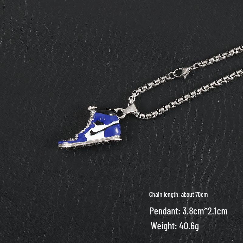 Trendy Titanium Steel Men's Dog Tag Necklace - Hip-Hop Style Pendant Chain