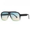 Non-polarized Vintage Large Frame Square Sunglasses Men Women Toad Looking Glass Fashion Outdoor Travel Sunshade Sunscreen Eyeglasses