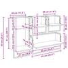 Wall Shelf Set 4 pcs Reclaimed Wood Look 65 x 25 x 30 cm Engineered Wood