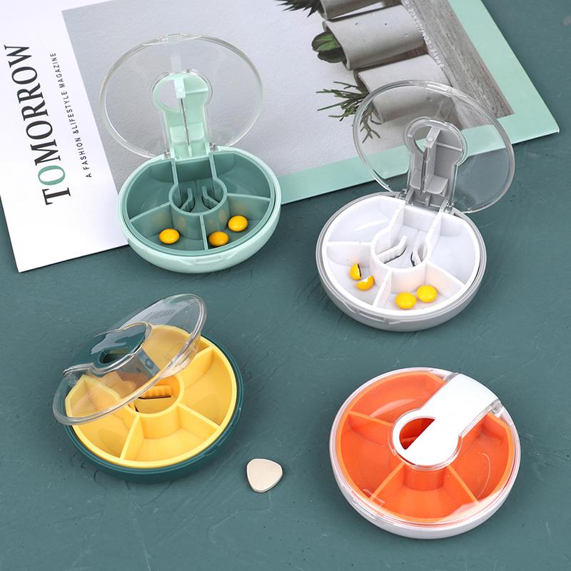 1Pcs Portable Mini Pill Cutter Splitter Divide Storage Case Medicine Cut Compartment Box Holder Pill Splitters