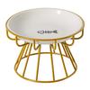 Elevated Cat Bowl For Neck Protection Stable Weighted Anti-Tip Base Modern Minimalist Home Decor
