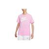 Nike Men's Pink Comfortable and Breathable Cotton Crew Neck Short-Sleeve T-Shirt