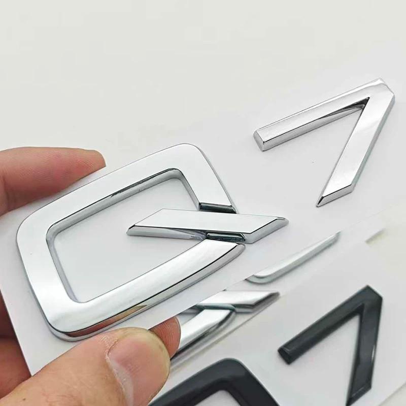 Für Audi Q7 Q8 Quattro Autoaufkleber Zubehör ABS Logo Q7 Q8 Heckklappen-Plakette Emblem Aufkleber Auto-Buchstaben