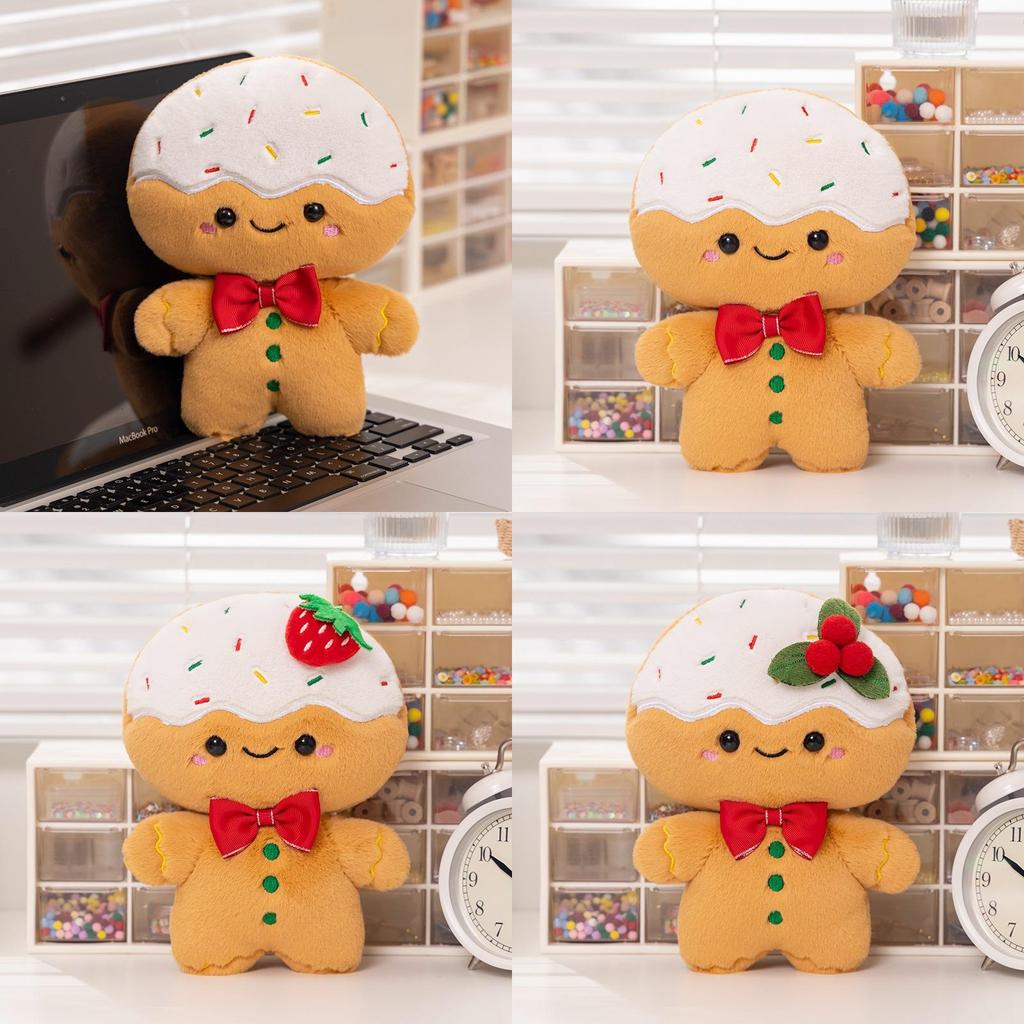 Man Festive Gingerbread Plush Toy Cotton Filling Christmas Decorations Presents