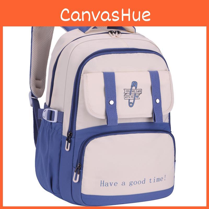 Fashion Letter Backpack With Waterproof Material For Middle School And Campus