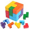 NEUE 3D Holz Kinder Früherziehung Soma Würfel Spielzeug Montessori Puzzlespiele Gehirn Herausforderungsspiel Sensorisches Spielzeug für Kinder