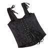 Black Double Strap Women's Waist Cincher Corset Body Shaper