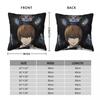 Death Note Manga Square Pillow Cases Anime Light Yagami Cushion Covers Zippered Decorative Pillowcase for Living Room 45x45cm