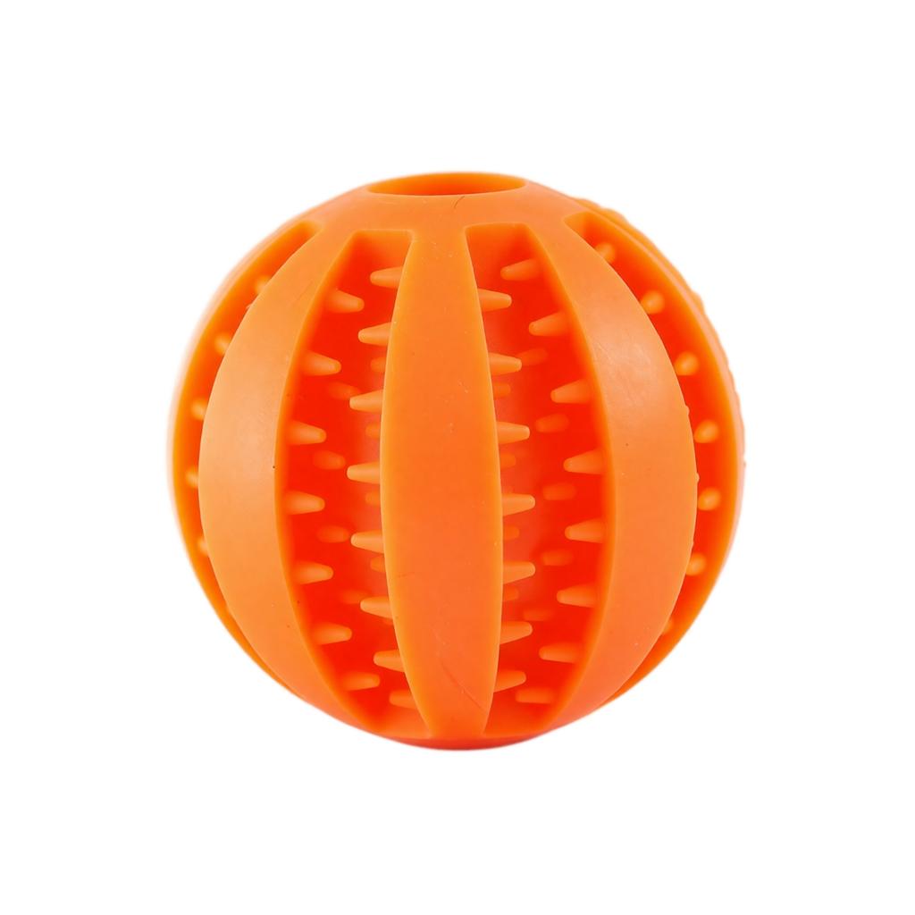 Durable Silicone Dog Chew Ball Interactive Treat Dispensing Toy for Dental Cleaning and Mental Stimulation Slow Feeding Puzzle Ball