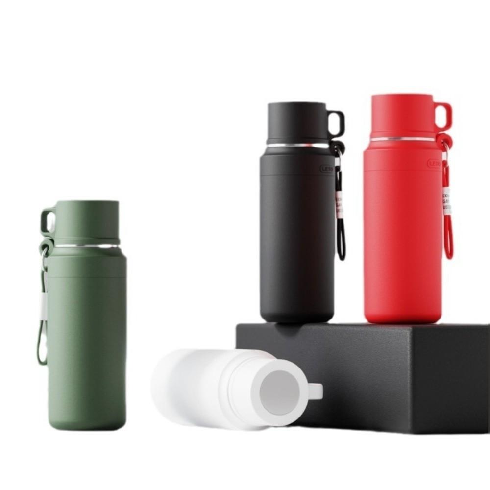 Large Capacity Insulated Cup One Cover Two Use Outdoor Water Bottle