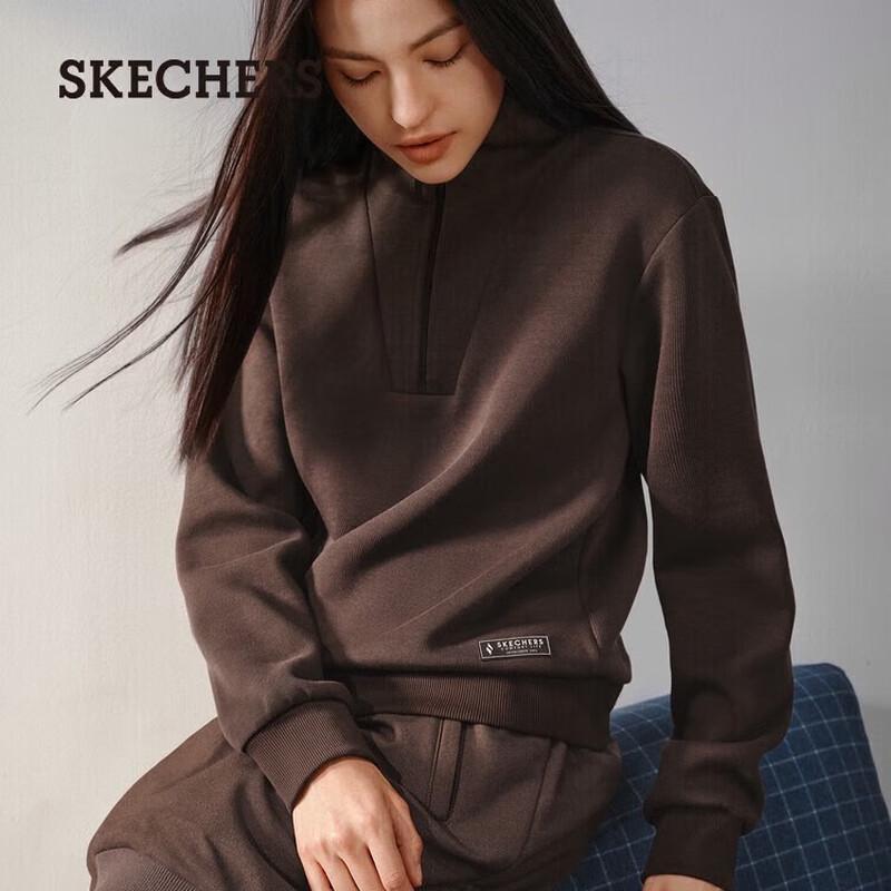 Skechers Women s Stand Collar Pullover Sweatshirt S