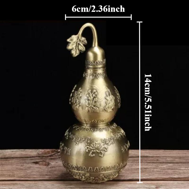 

1pc Metal Gourd Ornament Home Decoration Feng Shui Accessories Hotel Gourd Ornaments Metal Decorative Crafts Gourd-shaped Design