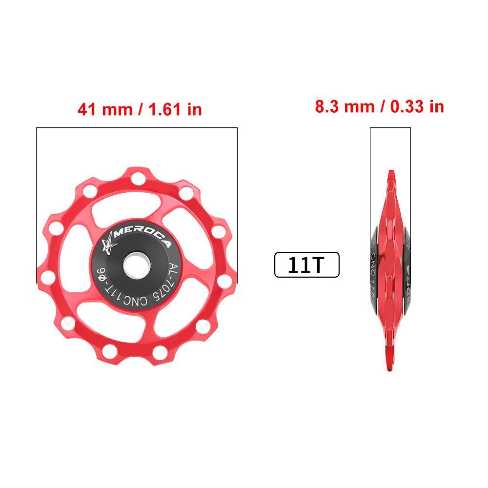 2PCS Aluminum Alloy Bike Rear Derailleur Wheel Mountain Bikes Derailleur Pulley  Cycling Parts