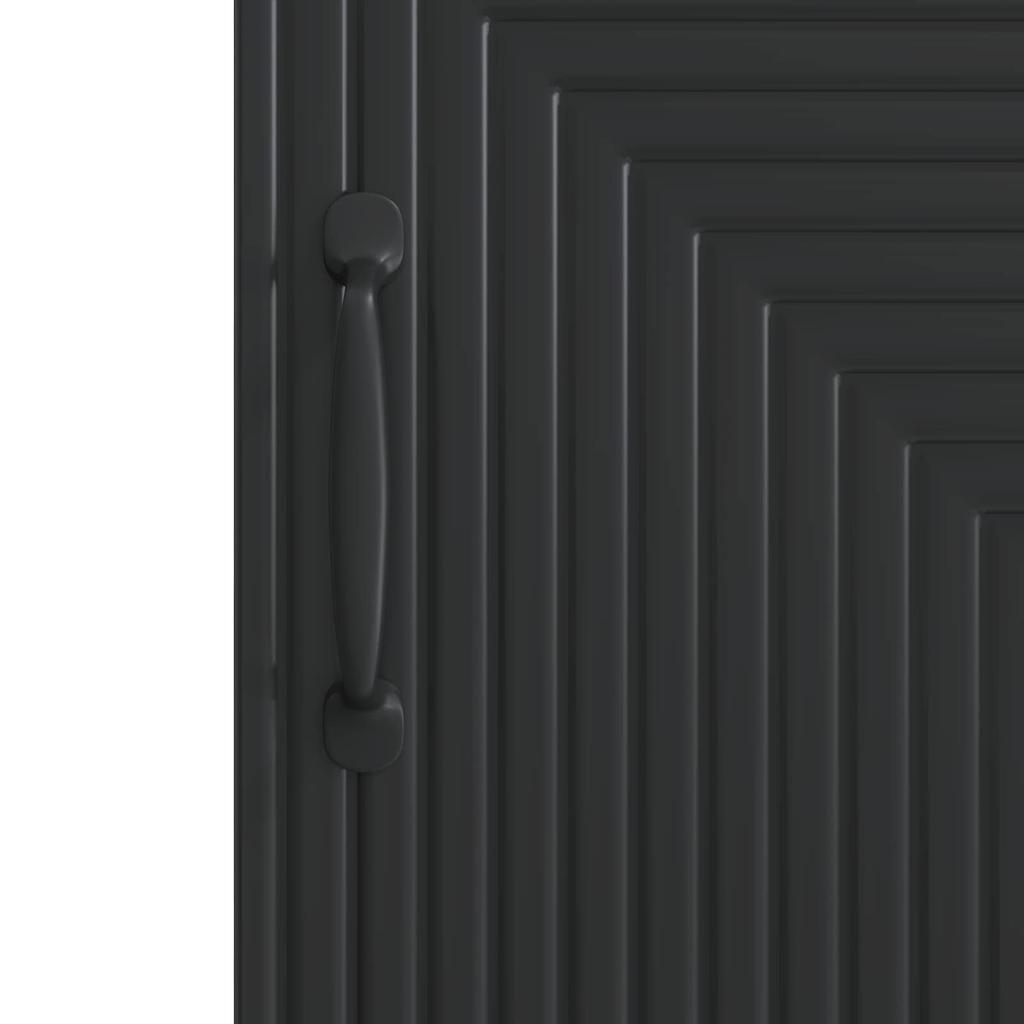 Sideboard In Black 33 X 34.5 X 89.5 Cm Particleboard