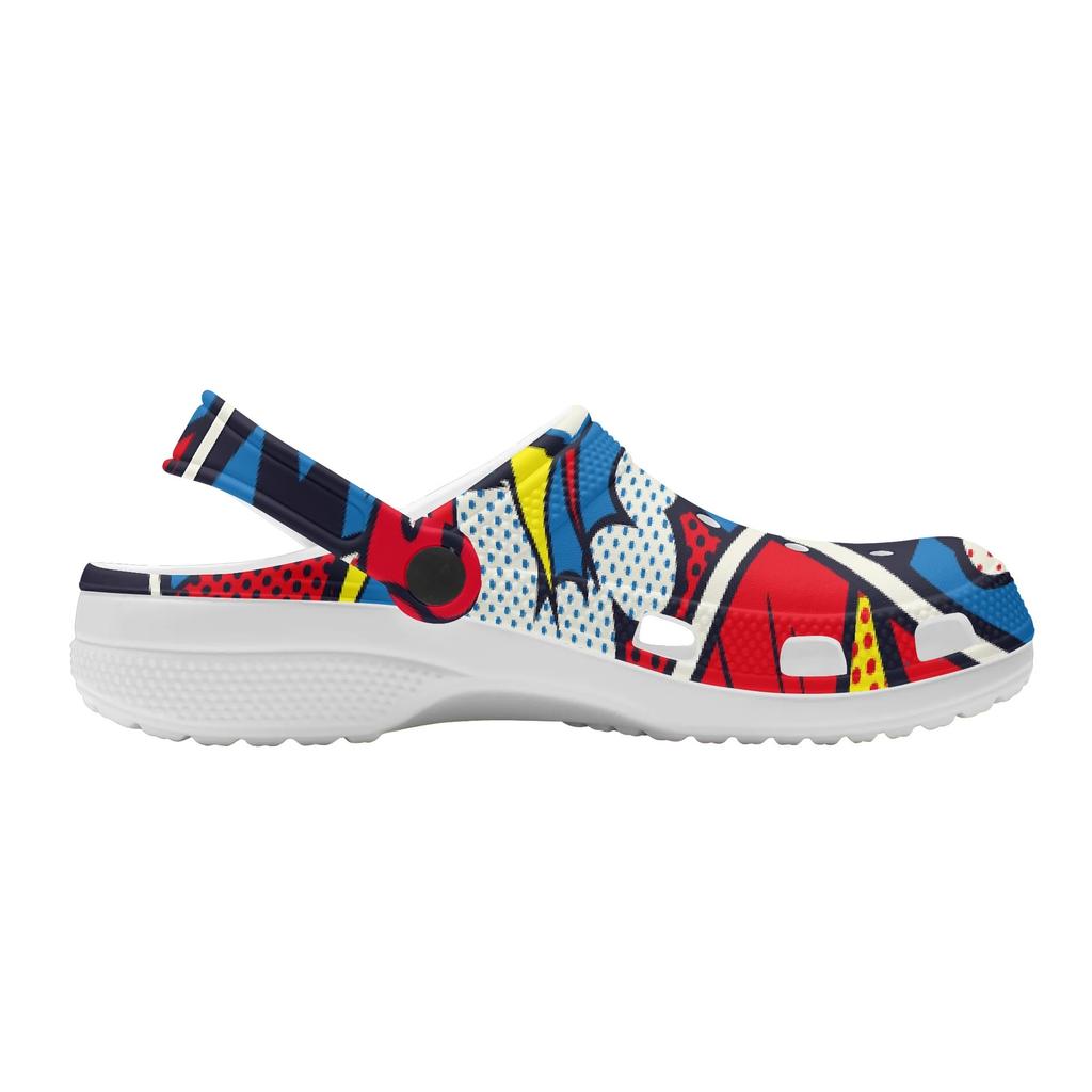 Color Print EVA Garden Clogs Women Men Lightweight Breathable Slip On Shoes Beach Pool Bathroom Home Sandals Home Outdoor Use
