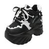 Fashion White Chunky Sneakers Women New Autumn Hidden Heel Platform Sports Dad Shoes Woman Lace Up Breathable Mesh Casual Shoes 10CM