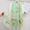 Print Silk Scarf Hijab Women Spring Deisgn Soft Beach Stoles Elegant Head Scarves Echarpe Shawl Satin Large Wrap Echarpe Bandana