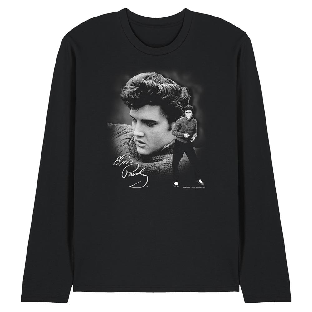 Elvis Presley Unisex Sweter dla Dorosłych Koszulka z Długim Rękawem