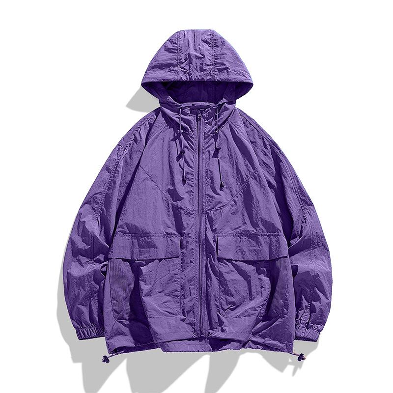 

Men s Trendy Hooded Jackets - Stylish Casual Workwear for Spring, Autumn & Winter 2025 Small фиолетовый