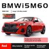 1/24 Scale BMW I5 M60 Xdrive Power Alloy Metal Diecast Model Car Sound and Light Simulation Collection Decorative Trendy Ornament Gift