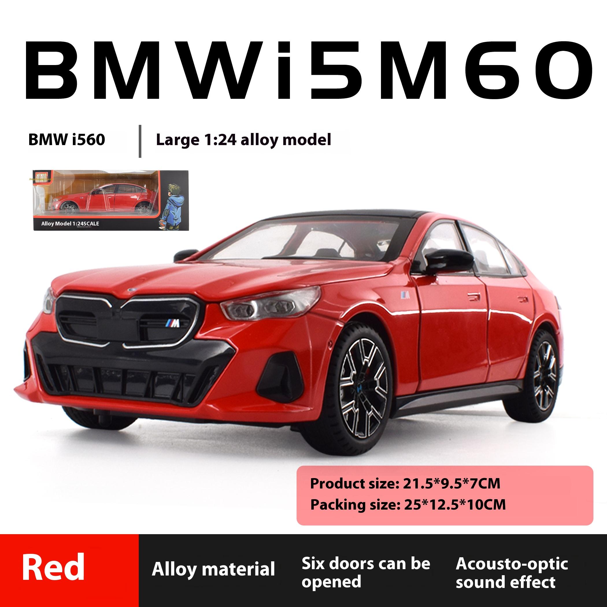 

Масштаб 1/24 BMW I5 M60 Xdrive Power Металевий Литий Модель Автомобіля З Звуковою та Світловою Імітацією Колекційний Декоративний Модний Орнамент Подарунок червоний