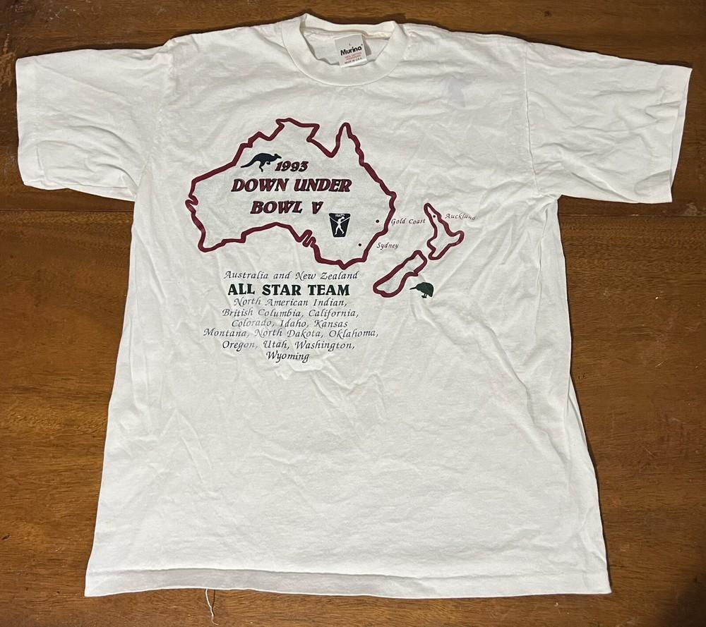 

Vintage Single Stitch Australia Down Under Bowl V Football Shirt 1993 USA Unisex T-Shirt XXL