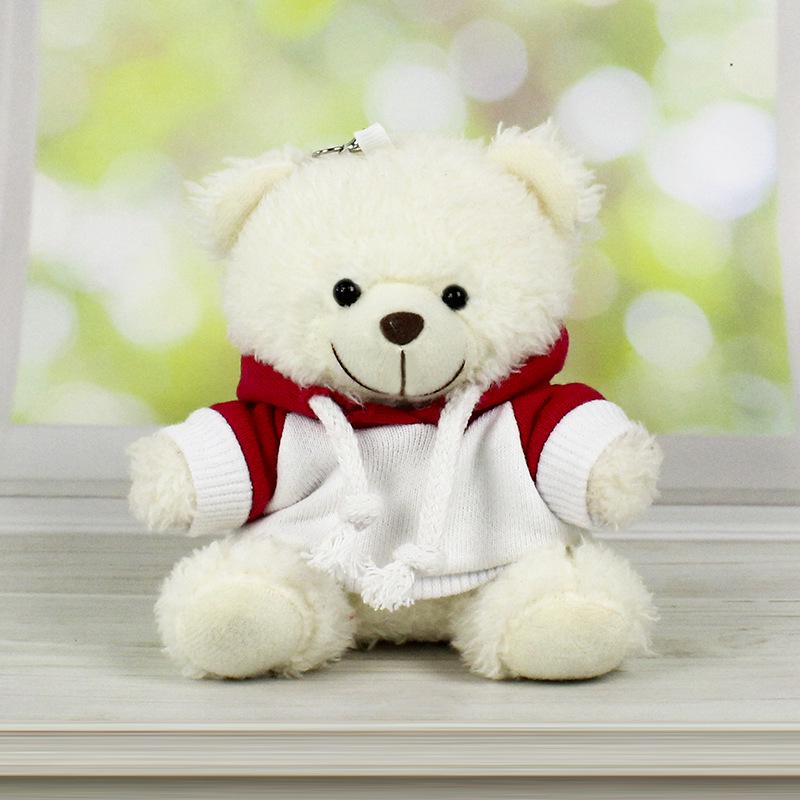 Charming Teddy Bear Keychain Plush Doll - Dressed Up Couple Backpack Ornament Gift