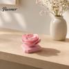 Compact Rose Decoration Flower Ornament, Stable Base Non-Slip 3D Printed Matte Solid Color Ornament Durable PLA Creative Artwork, for Home Office