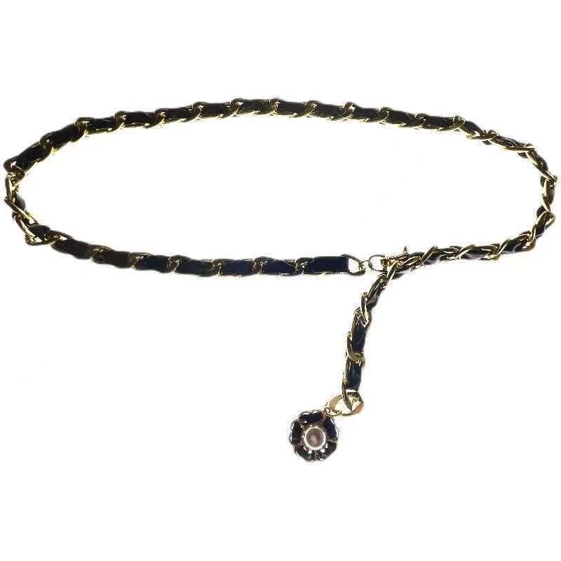 Retro Metal Chain Waist Chain Women's Skirt with Fashionable Decoration Chain Thin Belt Versatile Ins Trendy Waist Decoration