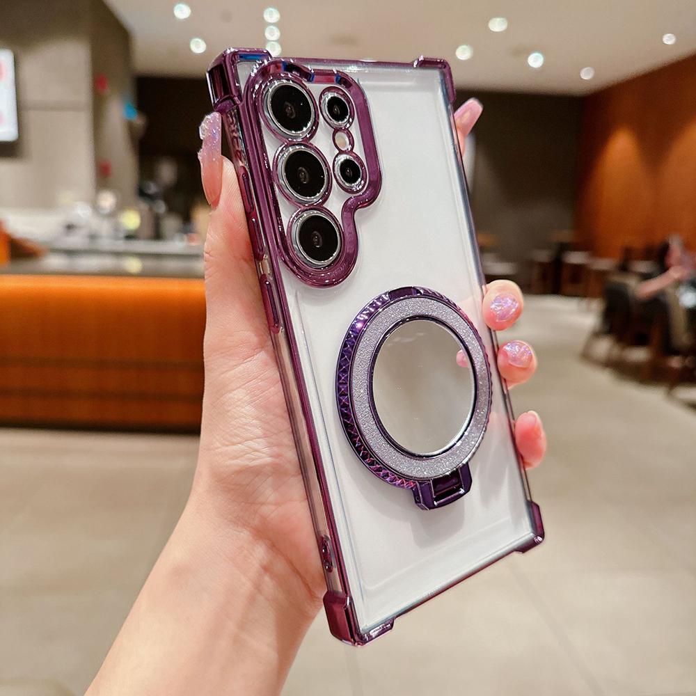 Beschichtung Spiegelhalter Ständer Weiches Silikon Vier Ecken Luftkissen Stoßfeste Schutzhülle für Samsung Xiaomi Poco Redmi