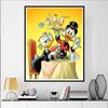 Disney Diamond Painting Donald Duck and Scrooge McDuck Restaurant Theme Illustration Cartoon 5D Diamond Cross Stitch Mosaic Home Decor Gift