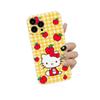 Yellow plaid kt cat for iphone11promax apple 11 cute hello kitty new 11 mobile phone case