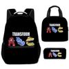 Classic Popular Funny Alphabet Lore 3D Print 3pcs/Set School Bags Travel Notebook Backpack Portable Lunch Bag Pencil Case