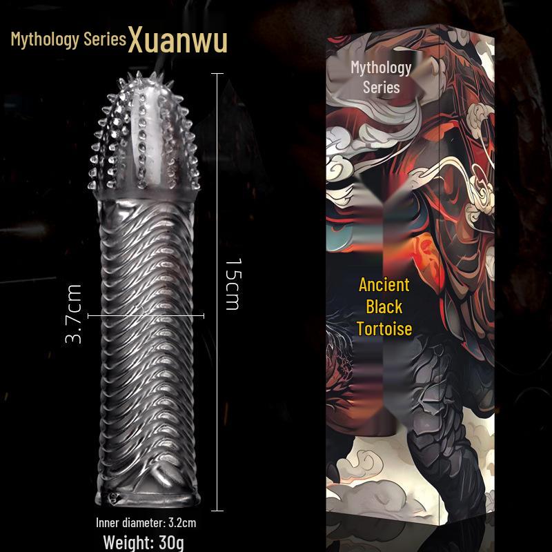 Pleasure Barbed Anti-Ejaculation Condom with Delay Ejaculation and Locking Ring - Adult Sex Sleeve for Couples