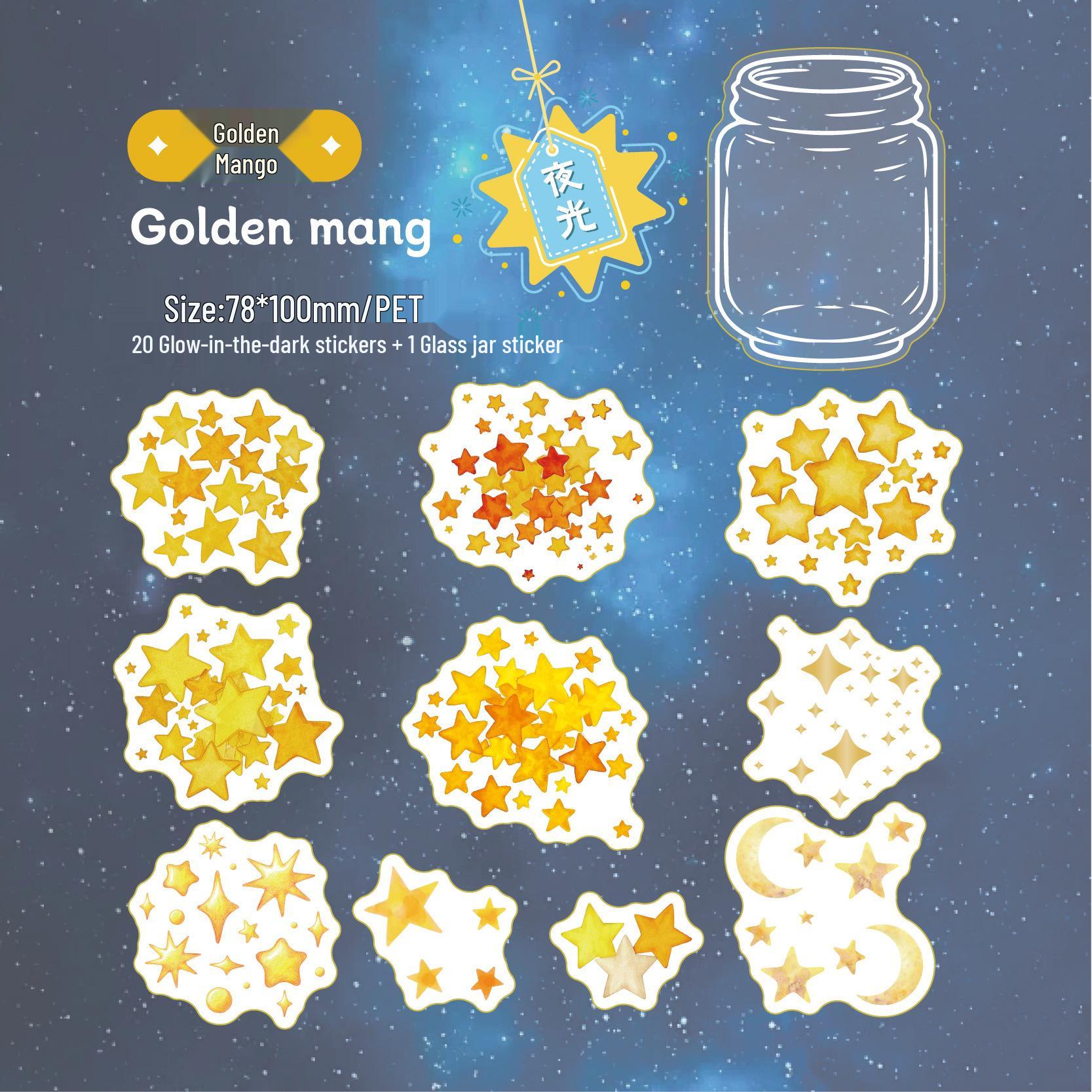 

Luminous Star Sticker Pack - Creative DIY Journal Stickers for Kids