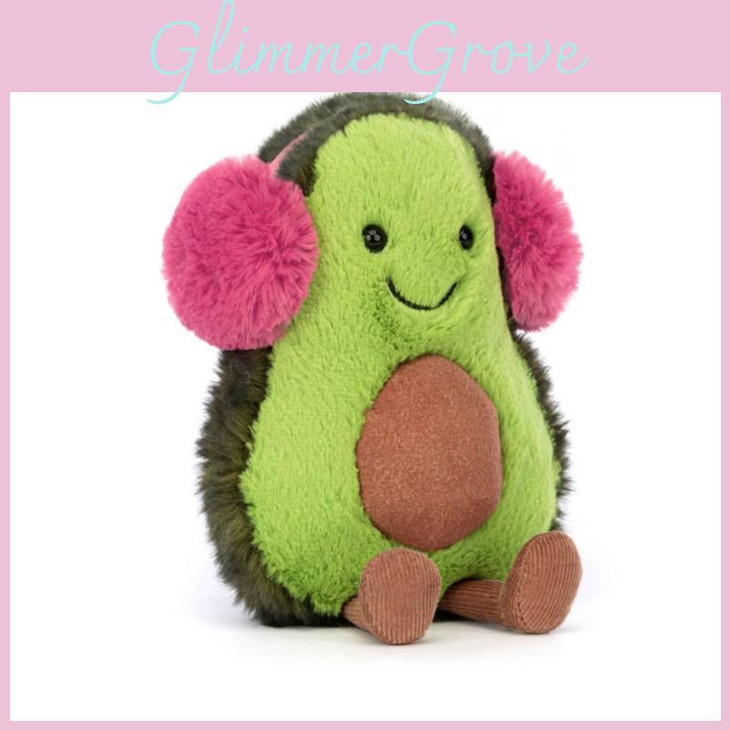 Avocado Jellyc Plush Toy With Ear Mask Design For Children Daily Holiday Gifts