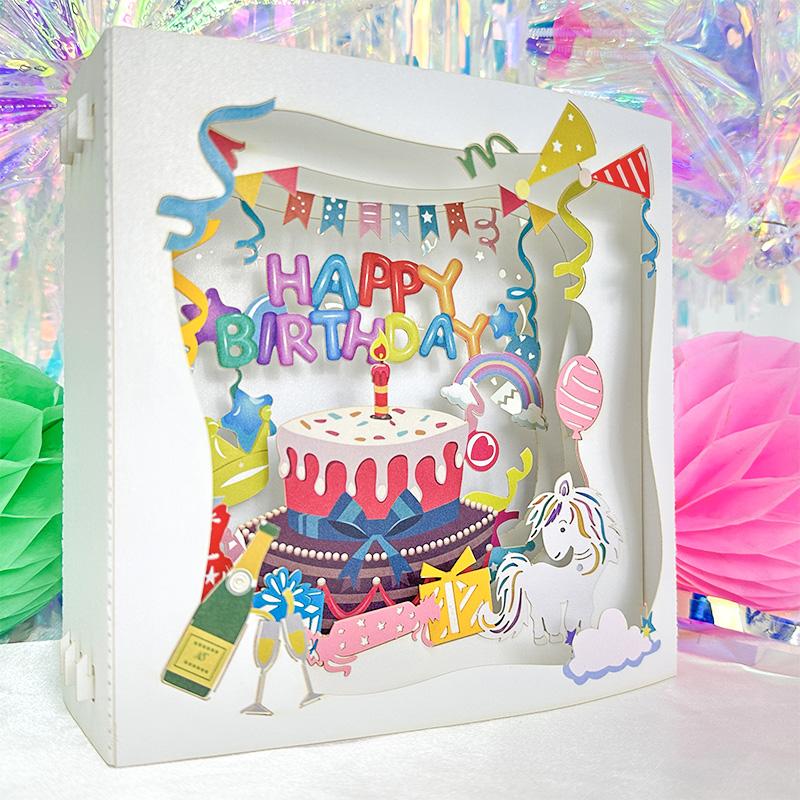 3D Hot Pop Up Happy Birthday Cards Invitation Cake Greeting Card Business Kids Gift Tourist Postcard For Friend Dad Mom Present