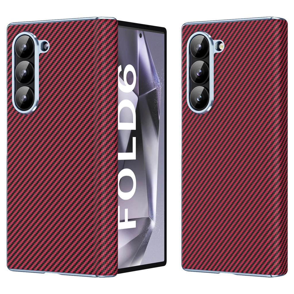 For Samsung Galaxy Z Fold6 5G Case Leather+PC Phone Cover with Hinge Protection