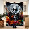 The Nightmare Before Christmas Print Blanket - Soft & Comfortable, for Bedroom, Travel, Sofa, Home Decoration - Birthday Christmas Gift for Friend