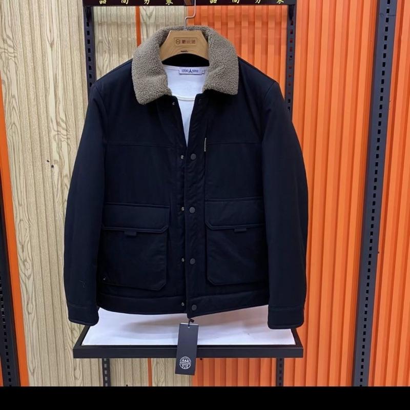 

Men s Trendy Winter Corduroy Lapel Jacket – Thick, Warm, Loose Casual Coat M [90-110 cm]