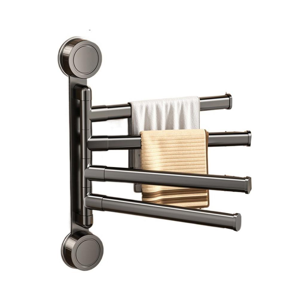 Rotating Swivel Towel Bar Multi-bar Bathroom Towel Rod Rust-proof Hanging Towel Holder  Living Room