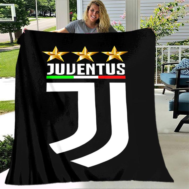 1pc Blanket - Juventus FC logo Print Design, Lightweight Blanket for Sofa, Bed- Soft &Warm, Gift for All Seasons