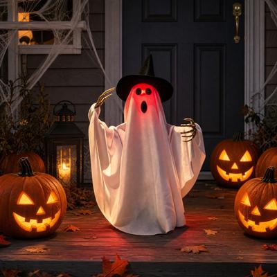 Scary Animated Halloween Ghost Decoration Lighted Voice Control Skeleton Ghost