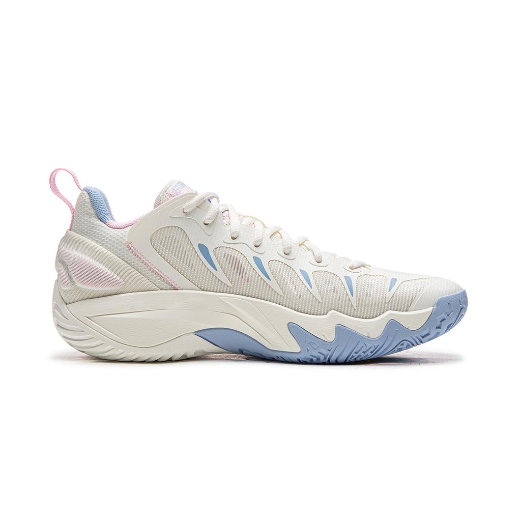 Li Ning Atmungsaktive Dämpfung Niedrige Basketballschuhe Herren Elfenbein ABFW011-3