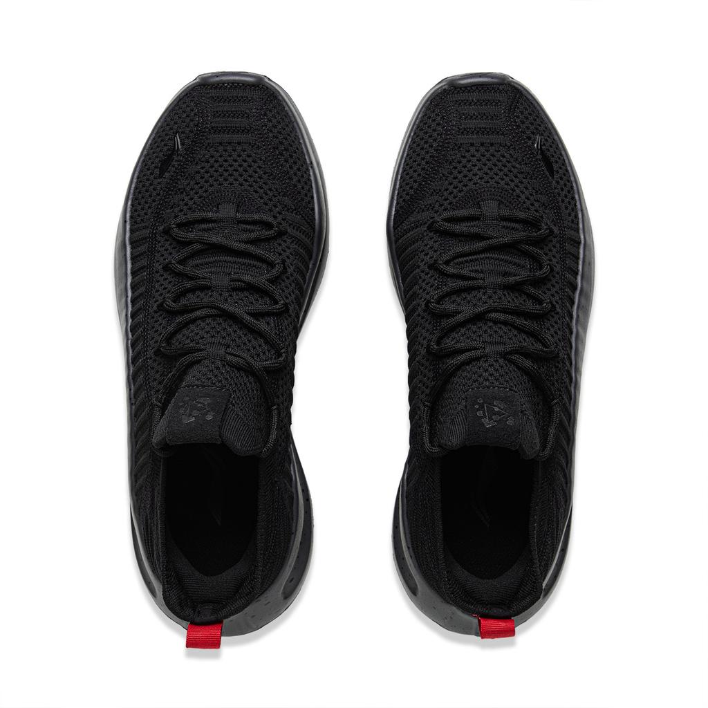 Li Ning Cloud Wave Knit Cushioning Slip Resistant Abrasion Resistant Lightweight Rebound Low top Casual Shoes Men's AGLV129-2