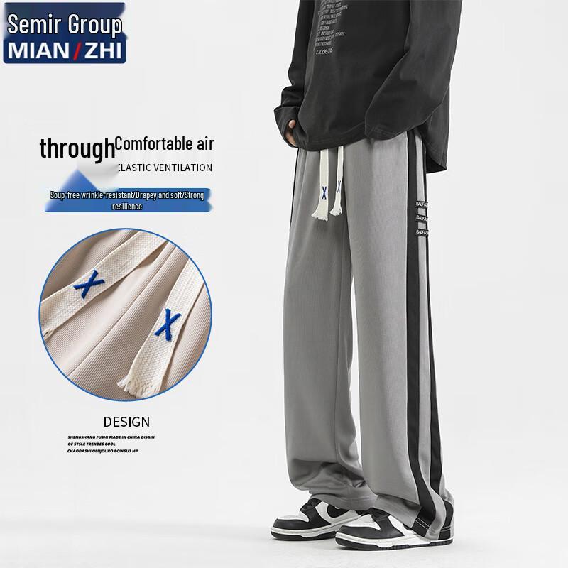 

Men s Fleece-Lined Loose Straight Casual Pants 3XL