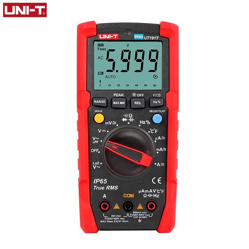 UNI-T UT191E UT191T Professional Digital Multimeter UNIT True RMS ACV AC DC Voltage Current Meter Capacitor Resistor Tester