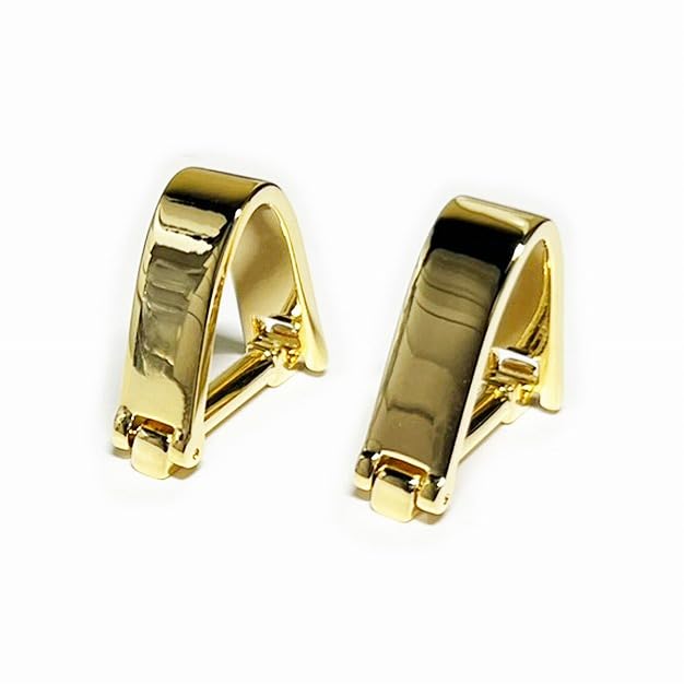 Kamakura Cufflinks Workshop Gold Plain Wraparound Cufflinks cf144